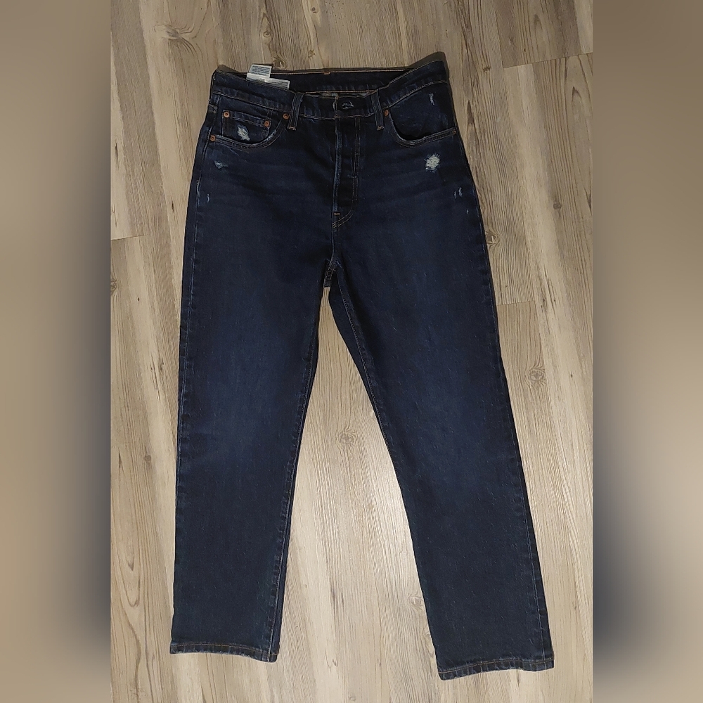 Levi's 501 Dark Indigo Straight Jeans